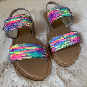 NWOT GAP multi color sandals (Girls size 4)
